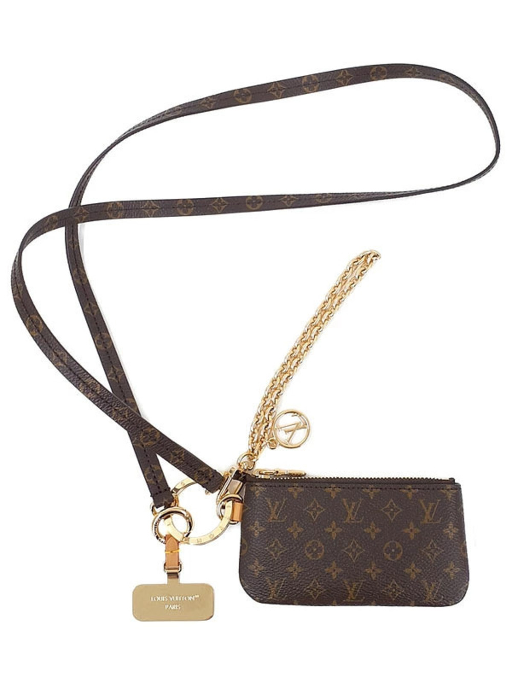 Louis Vuitton Monogram Phone coin case Wallet Strap